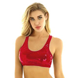 Glossy PVC Leather Deep U Half Cup Sheath Top – Sexy I-Shaped Tank