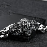 Gothic Garden Flower Skull Bracelet