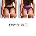 Mid-Rise Solid Cotton G-String Thong Panties – Spandex & Nylon Blend