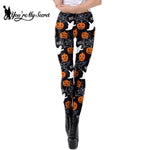 Gothic Print High-Waisted Fitness Leggings – Perfect for Workouts