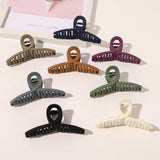 4-Piece Solid Color Shark Hair Clips Set - Fashionable Acrylic Hair Claws