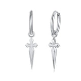 Stainless Steel Cross Skull Star Scorpion Tassel Chain Stud Earrings