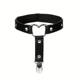 Punk Spike Garter Rock Rivet Elastic Leather Suspender