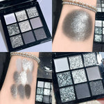 9 Colors Punk Smokey Matte Glitter Eyeshadow Palette