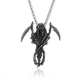 Silver Plated Captivity Bondage Goddess Pendant - Demon Girl Necklace