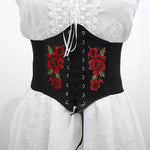 PU Leather Corset Wide Belt - Slimming Body Waistband for Women