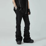 Versatile Slim Edge Washed Denim Casual Flare Pants