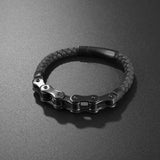 Classic Hand-Woven Leather Bracelet - Nordic Amulet Design