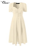 A-Line Button Dress for Women - Perfect for Summer and Beyond!