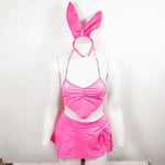 3-Piece Bunny PVC Outfit Lingerie - Alt Style Clothing
