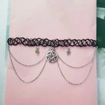 Goth Choker with Black Choker Necklace