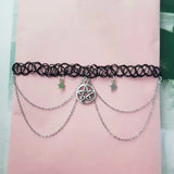 Goth Choker with Black Choker Necklace