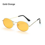 Vampire Sunglasses - Metal Oval Frame with Mirror UV400 Lenses