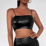 Bigsweety Clubwear Patent Leather Sleeveless Tank Top