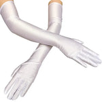 Long Elegant Party Gloves - Thin Elastic Elbow-Length Gloves