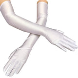 Long Elegant Party Gloves - Thin Elastic Elbow-Length Gloves