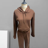 Women's 2 Piece Set Casual Sport Outfits Tracksuit With Hoodie - Breathable and Stylish