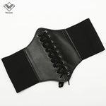 PU Leather Wide Underbust Corset Belt – Fashion Waist Shaper for Bold Style