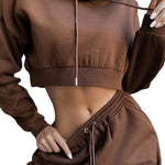 Women's 2 Piece Set Casual Sport Outfits Tracksuit With Hoodie - Breathable and Stylish