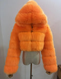 High-End Fox Fur Leather Coat – Luxury Thick Warm Fur for Ladies