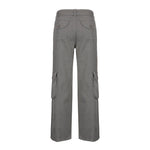 Straight Oversized Cargo Pants - Mid-Waist Wide-Leg Casual Style