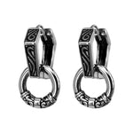 Punk Rock Skull Stainless Steel Hoop Earrings