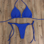 Solid Mirco Bikini Set G-String Thong Brazlian  - Alt Style Clothing