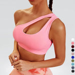 Cloud Rise One-Shoulder Yoga Bra - Quick-Dry Supportive Sports Crop Top