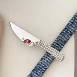 Gothic Chef Knife Hair Clip - Unique Tableware Hair Accessory