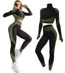 2/3PCS Seamless Women Yoga Set Workout Sportswear Gym Clothing