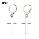 Multi-Layered Cross Chain Dangle Earrings