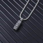 Neo-Gothic Inverted Punk Cross Satanic Pendant Necklace - Black