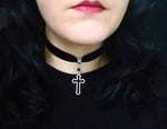 Goth Choker with Black Choker Necklace