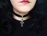 Goth Choker with Black Choker Necklace