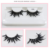 RED SIREN Wet Manga Lashes - Korean Makeup Fashion Long Thick Natural Fake Eyelashes