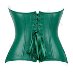 Faux Leather Corset Gothic Bustier Overbust