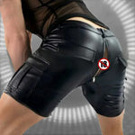 Leather Mid-Length Shorts – Sleek Clubwear for a Bold Look