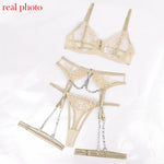 Luxury Lingerie Fancy Underwear Lace Intimate Set 5-Piece - Alt Style Clothing
