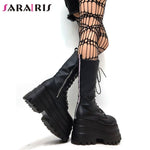 High Heels Platform Shoes Motorcycle Boots - Alt Style Clothing