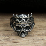 Gothic Skull Punk Ring Stainless Steel - Alt Style Clothing
