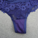 Ultra-thin Cup Bra and Panties Mesh Lace Underwear Set