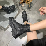Gothic Motorcycle Ankle Boots - Alt Style Clothing
