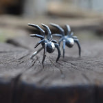 Goth Cool Unusual Spider Black Halloween Stud Earrings