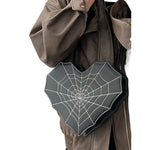 Gothic Spiderweb Heart Shaped Bag – Women's Backpack