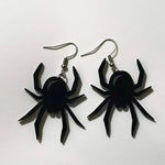 Exaggerated Personality Halloween Acrylic Black Spider Earrings