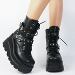 Heel Motorcycle Boots Knee High Boots