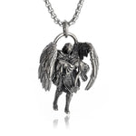 Silver Plated Captivity Bondage Goddess Pendant - Demon Girl Necklace