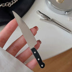 Gothic Chef Knife Hair Clip - Unique Tableware Hair Accessory