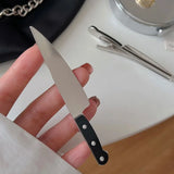 Gothic Chef Knife Hair Clip - Unique Tableware Hair Accessory