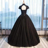 Gothic High Neck Cap Sleeves Gorgeous Gown - Alt Style Clothing